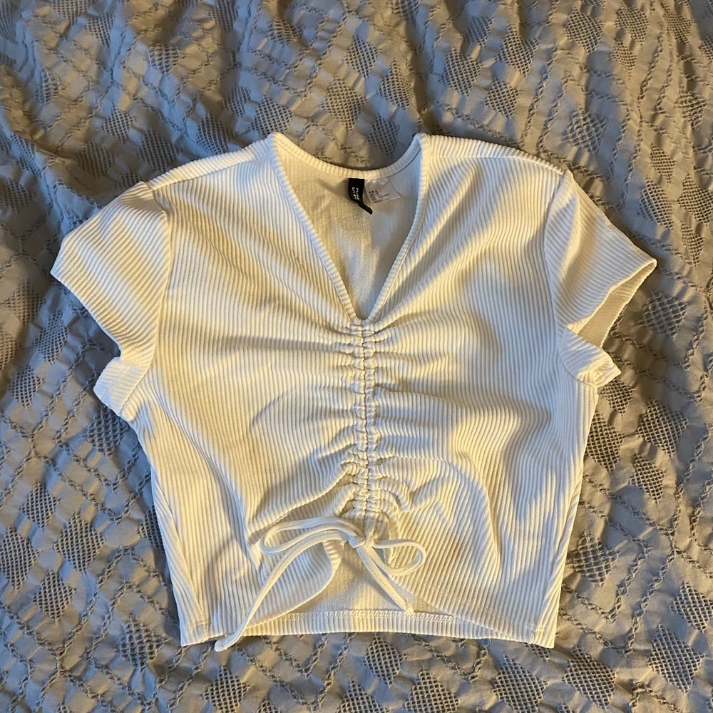 Adjustable White Crop Top